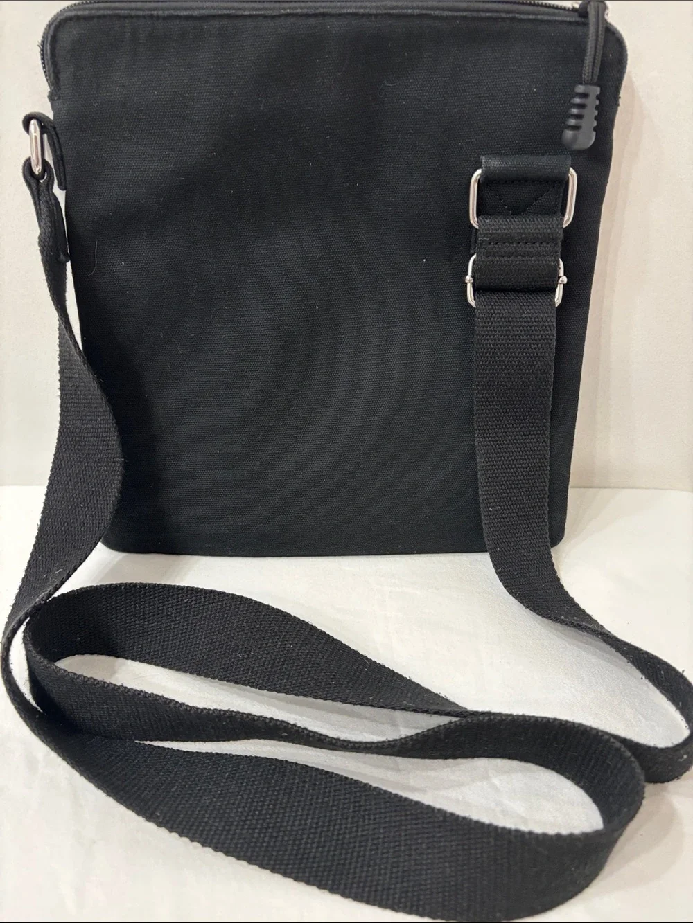 Harley-Davidson Black Canvas Messenger Crossbody Bag